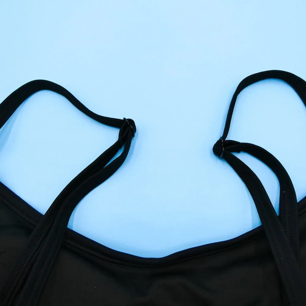 Victorias Secret Medium - DD Black Bikini Top Padded Spaghetti Swimwear Beach VS